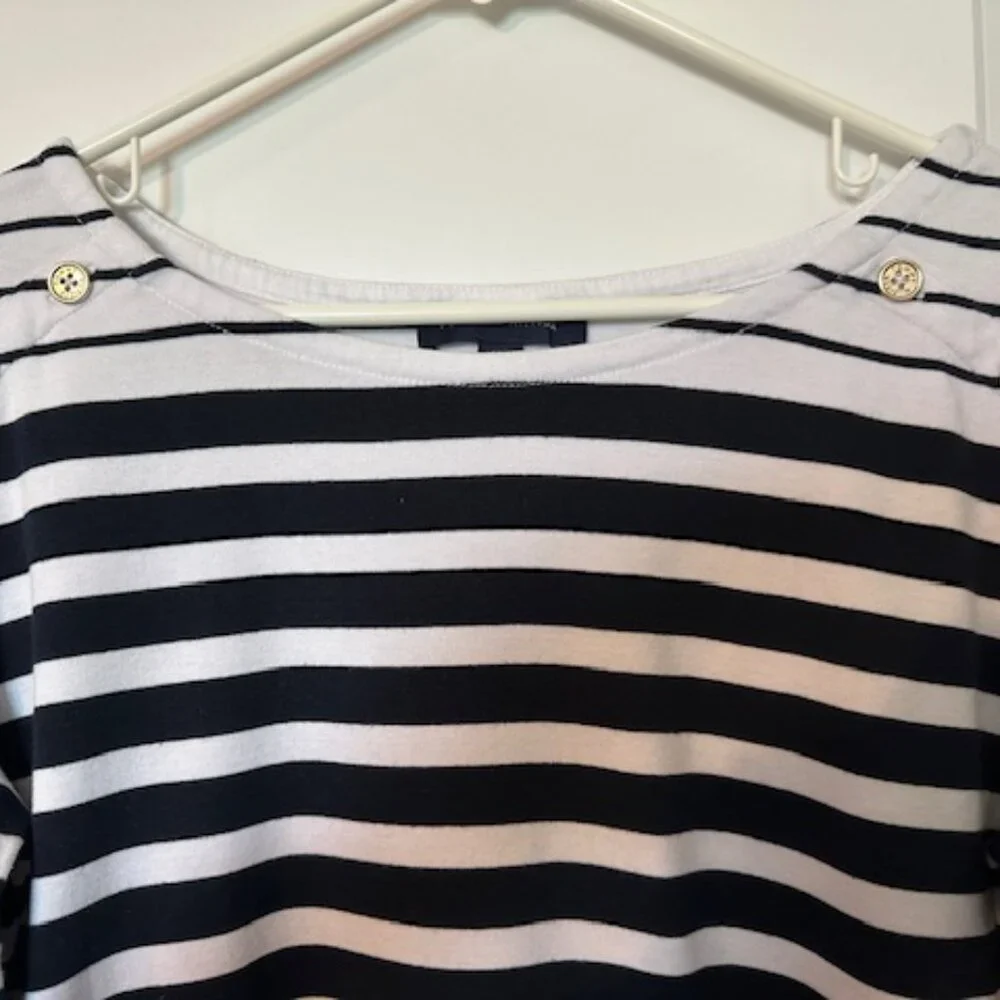 TOMMY HILFIGER RED, WHITE AND BLUE STRIPE TOP - Picture 3 of 5